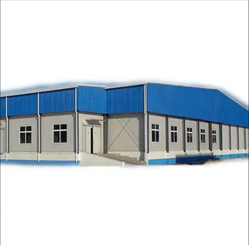 Özel yapılmış Estructura De Acero Çin'deki prefabrik prefabrik salon bina çelik yapısı Q355B depo atölyesi