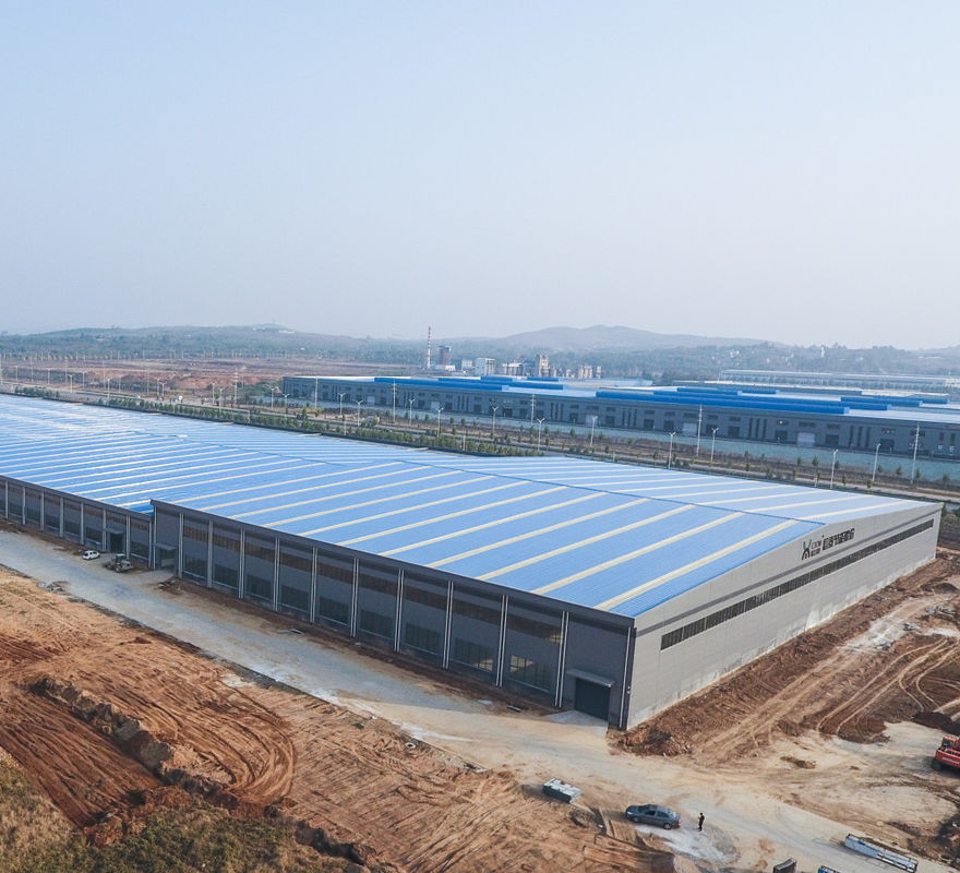 Özel yapılmış Estructura De Acero Çin'deki prefabrik prefabrik salon bina çelik yapısı Q355B depo atölyesi