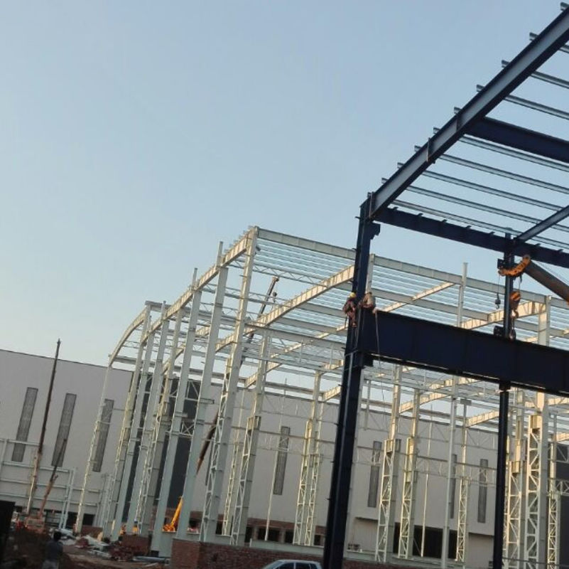 H Beam Q235 Metal Ahır Atölyesi Metal Bina Garajları Atölyeleri