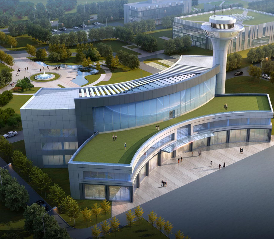 Büyük Aralıklı Pas Yıkıcı Prefab Metal Spor Salonu Binaları Okul İçin Çok Katlı Çelik Yapı
