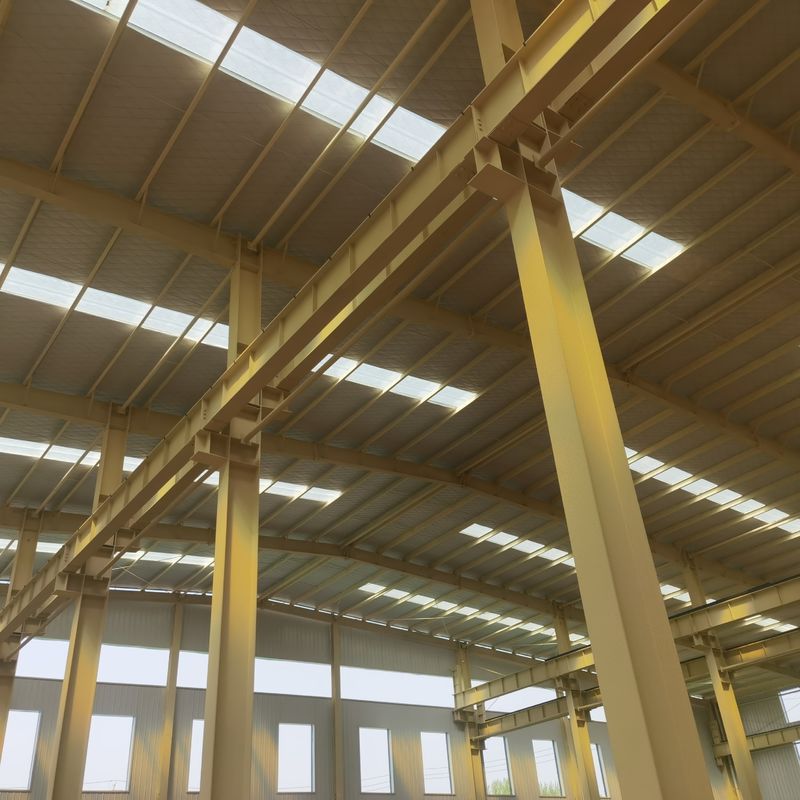 Düşük maliyetli kolay kurulum Prefabrik Altın yapı çerçevesi Mobilya endüstrisi için endüstriyel atölyesi