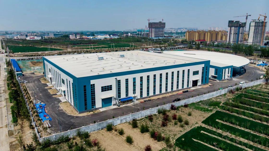 OEM Farmasötik Lojistik Prefabrik Metal Binalar H Bölüm Portal Çerçeve Bina Çelik Yapı