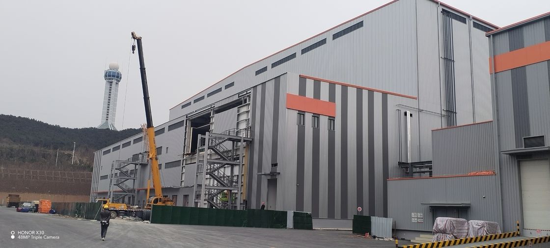OEM Farmasötik Lojistik Prefabrik Metal Binalar H Bölüm Portal Çerçeve Bina Çelik Yapı