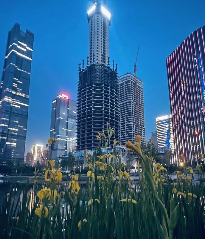 Hızlı Yapı ve Süper Yüksek Bina Ofis / Finansal / Otel için Prefabrik Çelik Yapı